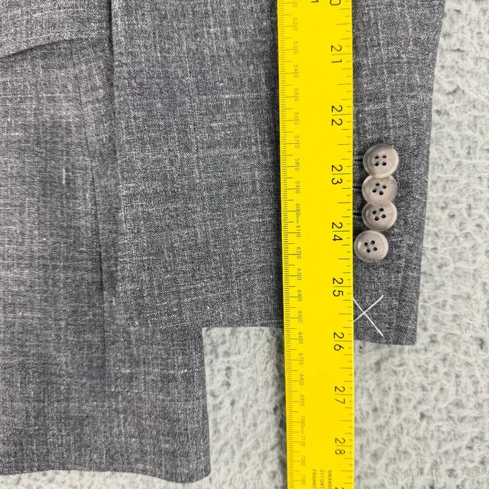 SuitSupply Blazer Vest Pants Suit Set‎ Mens Gray Wool Silk Linen